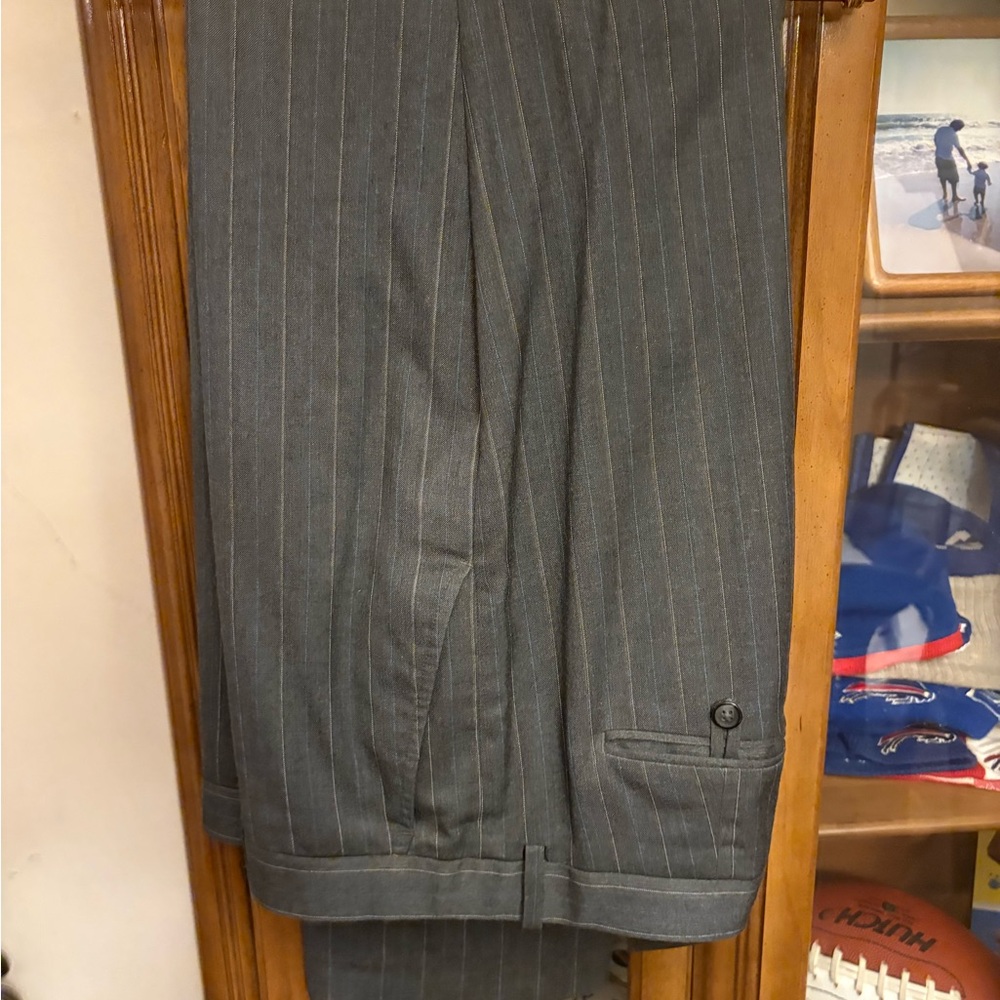 Perry Ellis Charcoal Pinstripe Suit